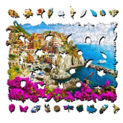 Alternative view of Mindful Wooden Jigsaw Puzzle-ITALIAN RIVIERA