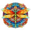 Mindful Wooden Jigsaw Puzzle-MANDALA DRAGONFLY