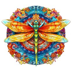 Mindful Wooden Jigsaw Puzzle-MANDALA DRAGONFLY