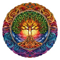 Mindful Wooden Jigsaw Puzzle-Mandala Tree of Life 1