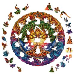 Alternative view of Mindful Wooden Jigsaw Puzzle-Mandala Tree of Life 1