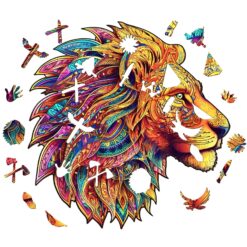 Alternative view of Mindful Wooden Jigsaw Puzzle-Mighty Lion