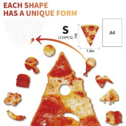 Alternative view of Mindful Wooden Jigsaw Puzzle-Pizza