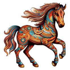 Mindful Wooden Jigsaw Puzzle-Running Horse