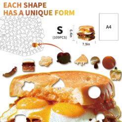 Alternative view of Mindful Wooden Jigsaw Puzzle-Sandwich