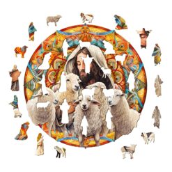 Alternative view of Mindful Wooden Jigsaw Puzzle-Shepherd
