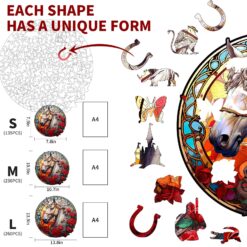 Alternative view of Mindful Wooden Jigsaw Puzzle-Shiny Horse