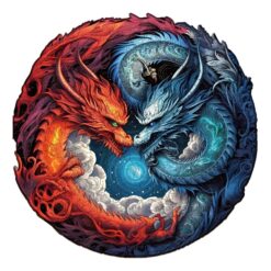 Mindful Wooden Jigsaw Puzzle-Yin-Yang Dragon-2
