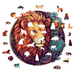Alternative view of Mindful Wooden Jigsaw Puzzle-Yin-Yang Lion-1