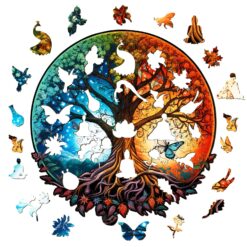 Alternative view of Mindful Wooden Jigsaw Puzzle-YIN YANG TREE OF LIFE-7