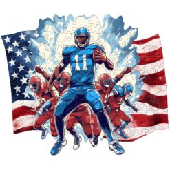 Mindful Wooden Jigsaw Puzzle-American Football