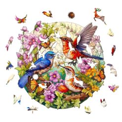 Alternative view of Mindful Wooden Jigsaw Puzzle-Birds and Butterflies