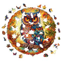 Alternative view of Mindful Wooden Jigsaw Puzzle-Charming Owl