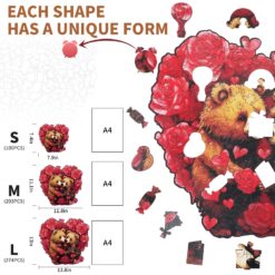 Alternative view of Mindful Wooden Jigsaw Puzzle-Eternal Embrace