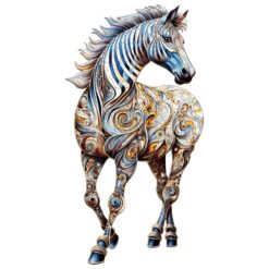 Mindful Wooden Jigsaw Puzzle-Free Zebra