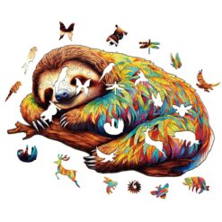 Alternative view of Mindful Wooden Jigsaw Puzzle-Leisurely Sloth