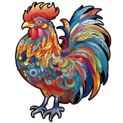 Mindful Wooden Jigsaw Puzzle-Majestic Cock