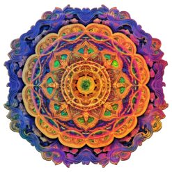 Mindful Wooden Jigsaw Puzzle-Mandala 4