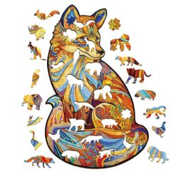 Alternative view of Mindful Wooden Jigsaw Puzzle-SOULFUL FOX
