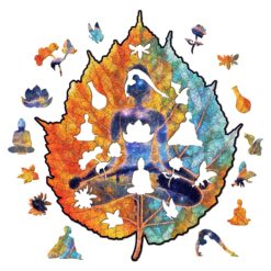 Alternative view of Mindful Wooden Jigsaw Puzzle-Starry Sky Meditation