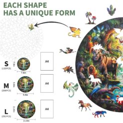Alternative view of Mindful Wooden Jigsaw Puzzle-Wonderful Animals