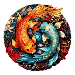 Mindful Wooden Jigsaw Puzzle-Yin Yang Fish