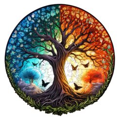 Mindful Wooden Jigsaw Puzzle-YIN YANG TREE OF LIFE-8