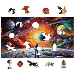 Alternative view of Mindful Wooden Jigsaw Puzzle-Solar System