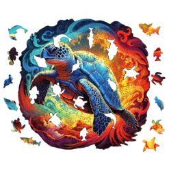 Alternative view of Mindful Wooden Jigsaw Puzzle-Yin Yang Turtle