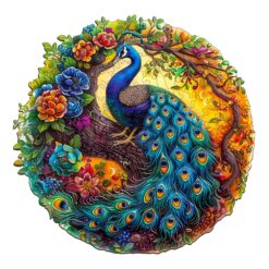 Mindful Wooden Jigsaw Puzzle-Charming Peacock 2