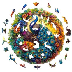 Alternative view of Mindful Wooden Jigsaw Puzzle-Charming Peacock 2