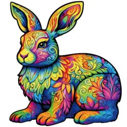 Mindful Wooden Jigsaw Puzzle-Cute Rabbit