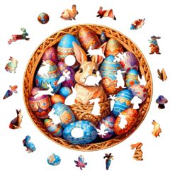 Alternative view of Mindful Wooden Jigsaw Puzzle-Easter Egg
