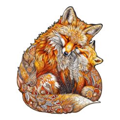 Mindful Wooden Jigsaw Puzzle-Fox Family