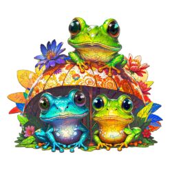 Mindful Wooden Jigsaw Puzzle-Frog Brothers