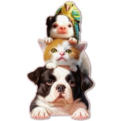 Mindful Wooden Jigsaw Puzzle-Happy Cute Pet