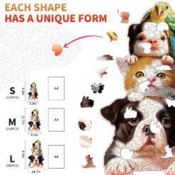Alternative view of Mindful Wooden Jigsaw Puzzle-Happy Cute Pet