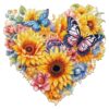 Mindful Wooden Jigsaw Puzzle-Sunflower and Butterfly