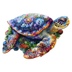 Mindful Wooden Jigsaw Puzzle-Unique Turtle