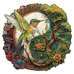 Mindful Wooden Jigsaw Puzzle-Yin Yang Hummingbird