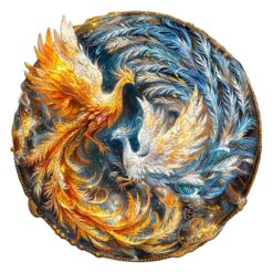 Mindful Wooden Jigsaw Puzzle- Yin Yang Phoenix 2
