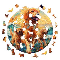 Alternative view of Mindful Wooden Jigsaw Puzzle - Beach Golden Family