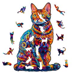 Alternative view of Mindful Wooden Jigsaw Puzzle - Bengal Cat