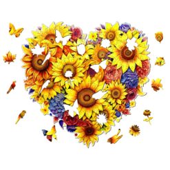 Alternative view of Mindful Wooden Jigsaw Puzzle - Blooming Sunflowers