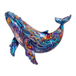 Mindful Wooden Jigsaw Puzzle - Blue Whale