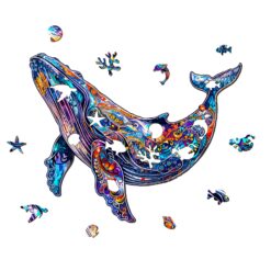 Alternative view of Mindful Wooden Jigsaw Puzzle - Blue Whale
