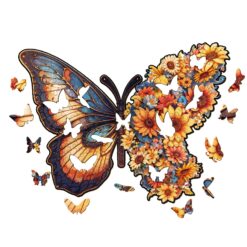 Alternative view of Mindful Wooden Jigsaw Puzzle - Butterfly and Flower