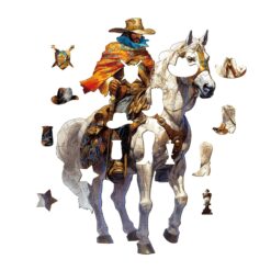 Alternative view of Mindful Wooden Jigsaw Puzzle - Cowboy