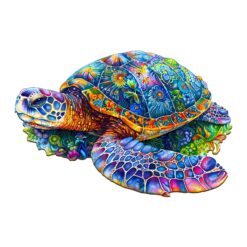 Mindful Wooden Jigsaw Puzzle - Fantasy Turtle