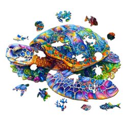 Alternative view of Mindful Wooden Jigsaw Puzzle - Fantasy Turtle